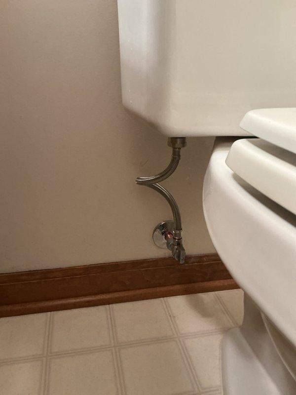 Responded to service call for continuously running toilet which customer had shut off at supply valve. Diagnosed and replaced defective flapper valve assembly that was not sealing properly, causing constant water flow into bowl. Tested after repair with multiple flush cycles to confirm proper tank filling and complete cessation of water flow when full.