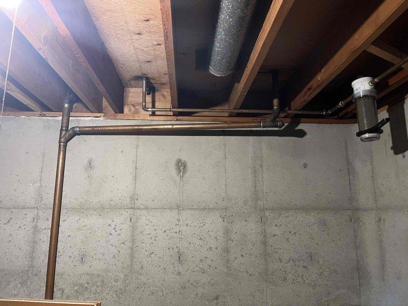 Responded to water leak call related to a recently installed dishwasher. Inspected the area under sink and identified the source of the leak. Examined the basement ceiling and walls to assess any water damage to the copper pipes and PVC components. Resolved the leak issue and ensured proper drainage function.