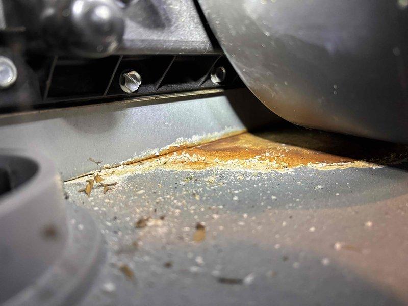 Completed annual furnace tune-up on 15-year-old system as part of scheduled maintenance. Inspection revealed significant rust and corrosion at component junction points, particularly on the heat exchanger assembly. Documented deterioration with photos for service records and advised monitoring of affected areas.