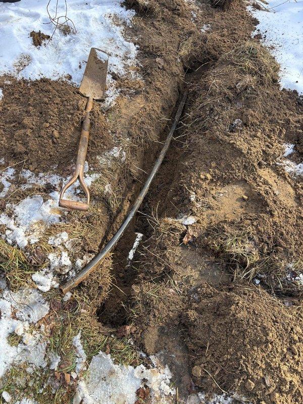 Responded to no water issue with geothermal system. Excavated exterior to locate and inspect well line, identifying blockage in supply pipe. Cleared obstruction and restored water flow to system, returning unit to normal operation.