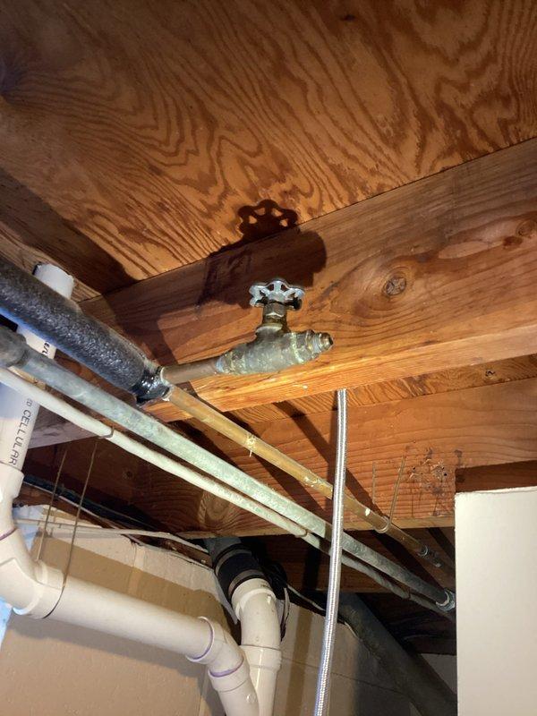 Installed new shut-off valve at main water supply location to provide whole-house water control. Connected customer's dishwasher to existing plumbing system, ensuring proper drainage through the garbage disposal and secure water supply connection with appropriate fittings. All installations were tested for leaks and proper function before job completion.