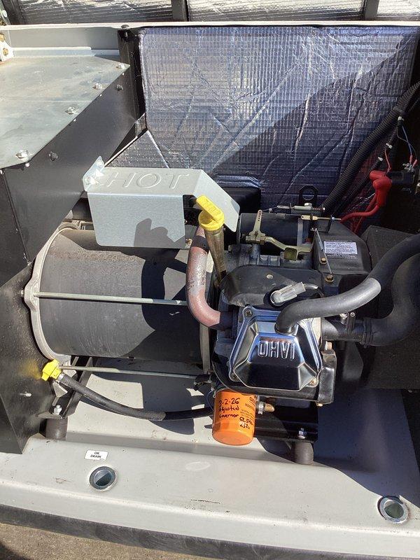 Performed routine tune-up service on 17-year-old Generac generator system. Inspected engine components, fuel lines, and connections with particular attention to the gas shutoff valve. All systems functioning properly with no issues identified.