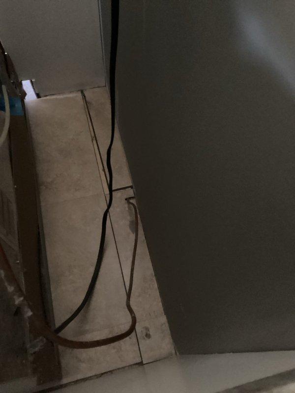 Installed new water shutoff valve for refrigerator water line. Connected valve to existing copper water line that previously had no shutoff capability, enabling proper installation of customer's new refrigerator. Verified proper operation with no leaks after installation.