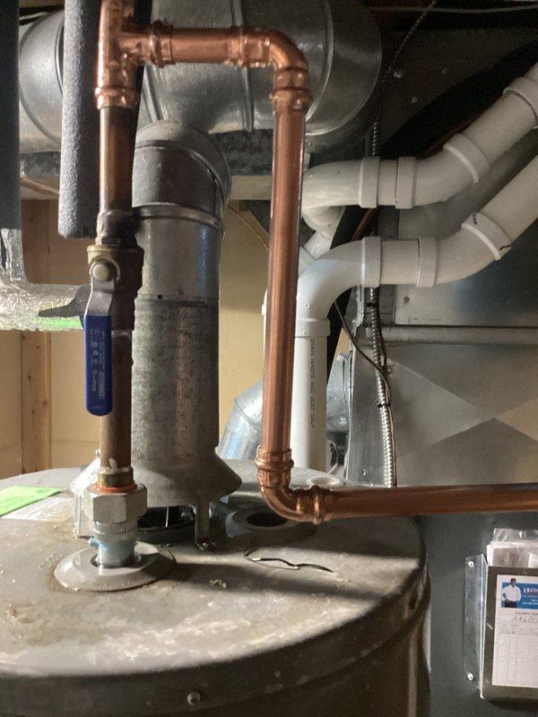 Arrived on site and successfully completed the quoted repair work on the Rheem Performance Platinum water heater system. Replaced the expansion tank and pressure relief valve as specified, ensuring proper pressure regulation and system safety. All connections were verified secure with no leaks observed during final inspection.