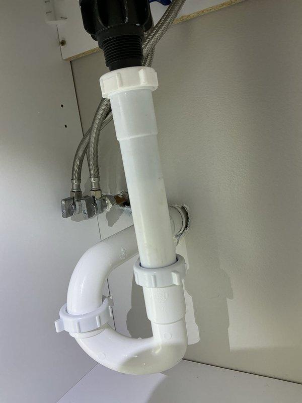 Successfully completed QUOTR-Quoted Repair involving vanity installation as per specifications. Installed new P-trap assembly with proper PVC connections and secured braided stainless steel supply lines to ensure leak-free operation. Final inspection confirmed proper fixture placement, functional plumbing connections, and verified no leaks in the completed bathroom installation.