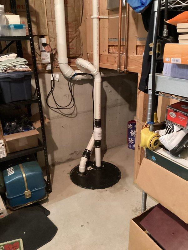 Responded to service call for non-functioning sewage ejector pump float in basement pit. Upon inspection, found significant corrosion and degradation of the float mechanism while the pump motor remained operational. Replaced the defective float switch assembly, verified proper cycling of the pump, and tested system functionality before completing the service.