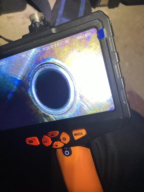 Performed annual heating maintenance on 16-year-old ICP furnace and humidifier. Conducted full inspection including visual examination of all components and used inspection camera to assess internal condition of heat exchanger. System is functioning within normal parameters after service.