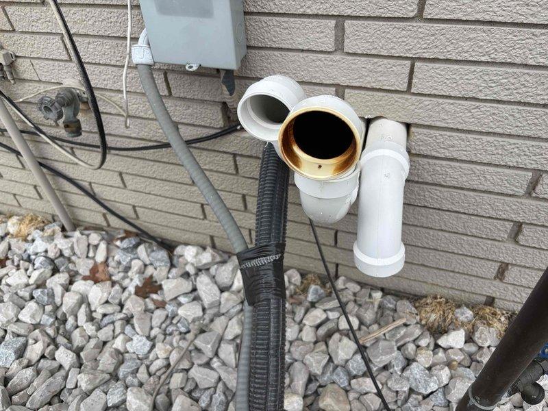 Responded to odor complaint in basement caused by a non-draining floor drain and warped furnace seal. Inspected 6-year-old HVAC system showing significant rust staining and condensation issues on PVC drain piping. Cleaned and restored proper drainage function, replaced damaged furnace seal to eliminate odor source.