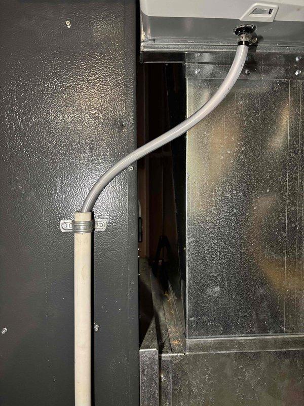 Completed furnace tune-up on 11-year-old ENE system as requested. Performed comprehensive inspection of components including condensation drain lines and electrical connections. Cleaned condenser unit which showed signs of normal condensation buildup, ensuring optimal system performance and efficiency.