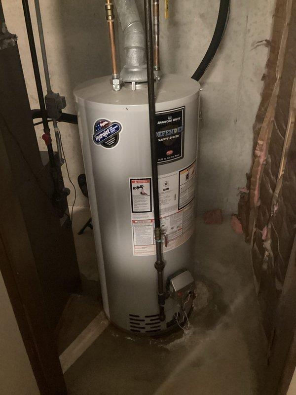 Responded to water leak complaint from furnace area. Upon inspection, found condensation buildup in the metal ductwork connected to the HVAC system. Identified water pooling at base of 10-year-old York furnace system, traced to improper drainage from condensate line. Cleared blockage, resealed duct connections, and verified proper operation with no further moisture issues.