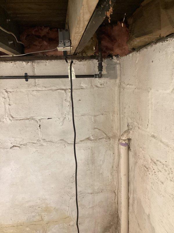 Installed new gas line, water lines, and dryer vent in basement utility area per QUOTR specifications. Completed all necessary plumbing connections with proper fittings, including copper water supply lines and PVC drainage components, ensuring code-compliant installation for dryer setup. All connections tested for proper function and integrity before completion.