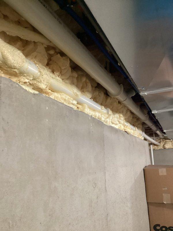 Conducted a water heater replacement estimate for a 14-year-old unit located in the basement utility area. Observed existing installation with copper plumbing connections and noted the surrounding environment including concrete walls and limited clearance due to storage items. Documented current configuration with photos to prepare comprehensive replacement options.