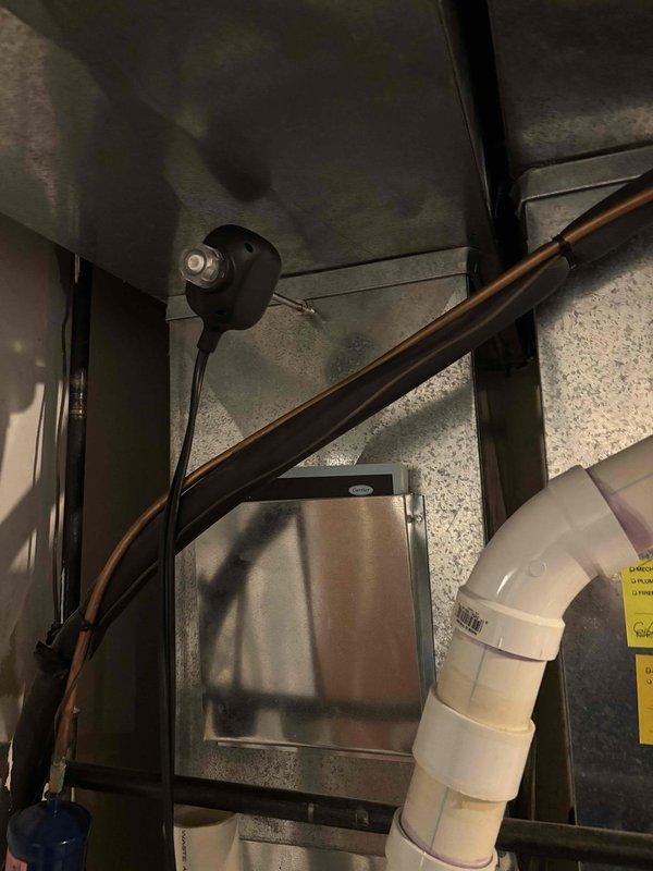 Responded to high carbon monoxide readings in residence. Inspected 10-year-old Carrier furnace and identified improper venting configuration in the flue system causing CO backdraft. Corrected the venting issue by properly sealing and realigning the ductwork connections, then verified safe CO levels throughout the home after repairs.
