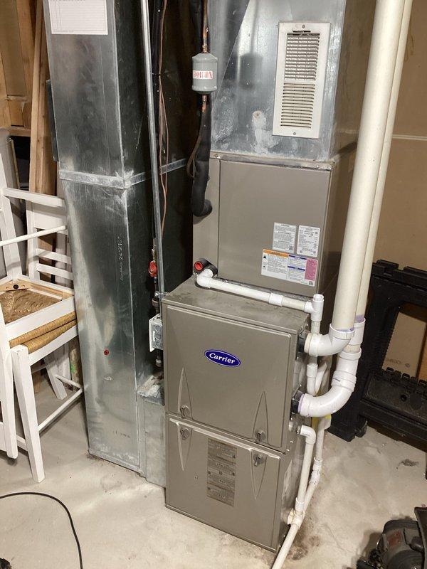 Completed annual heating maintenance on 13-year-old Carrier furnace. Performed comprehensive tune-up per manufacturer specifications, including inspection of heat exchanger, burner assembly, and electrical connections. System is operating within normal parameters with no immediate concerns noted.