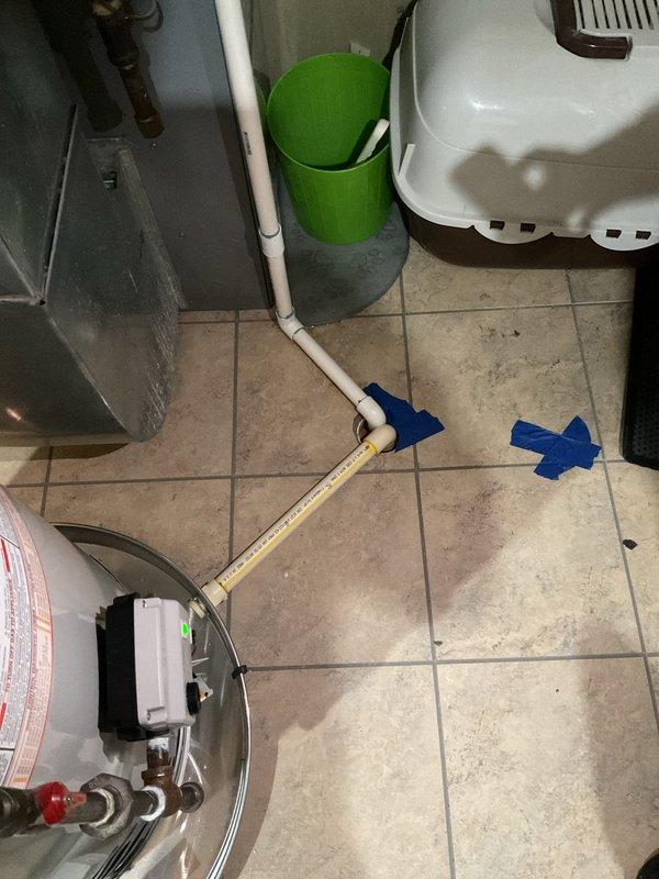 Successfully installed a new 40-gallon natural gas water heater (ND 6/1 - Tall model) in residential utility area. Completed all required plumbing connections, including proper installation of pressure relief valve and copper piping. Verified system functionality and ensured no leaks in the final installation.