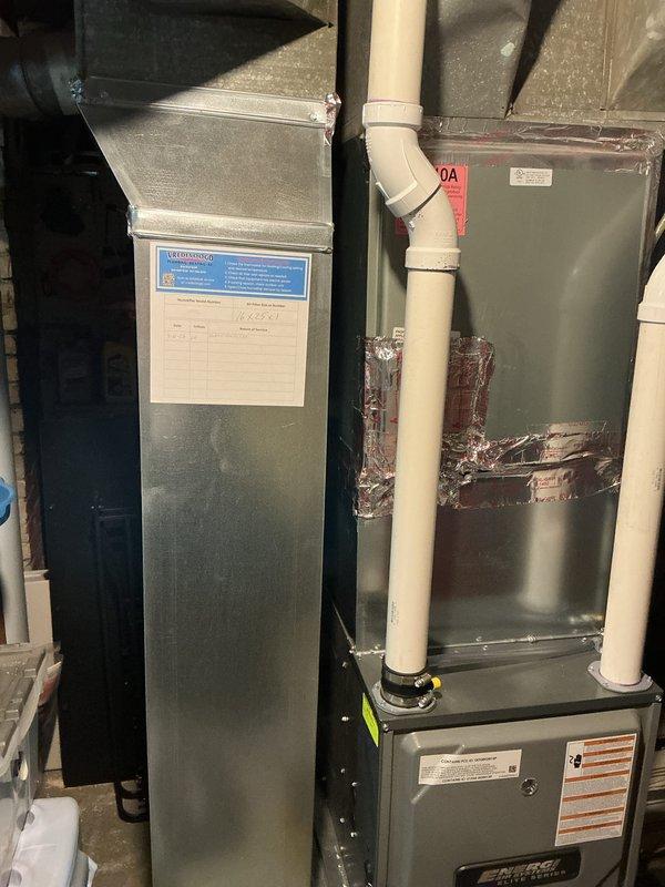 Completed annual heating maintenance on a 2018 EnergiAir furnace (model WT 08-2035). Performed comprehensive tune-up with visual inspection of all components, confirming proper installation of PVC venting and sealed ductwork connections. No issues identified with the system; unit is operating within manufacturer specifications.