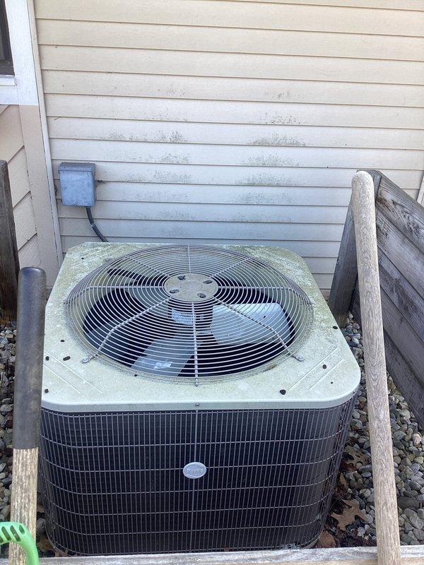 Completed assessment for dryer relocation project, which requires installation of a new exterior vent and sealing of the existing vent opening. Inspected current ventilation system components and exterior conditions to determine optimal placement for new vent installation. Documented existing HVAC setup and exterior wall conditions to ensure proper planning for the ventilation modification work.