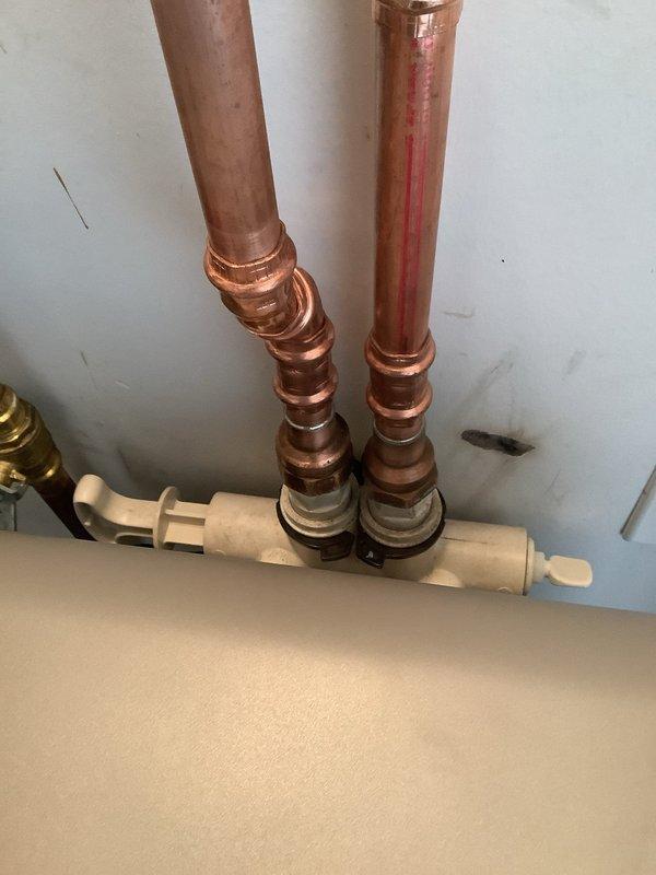 Successfully installed customer-supplied water softener, which included removing the existing unit and installing new copper supply lines with proper fittings and connections. Completed all necessary plumbing work, ensuring secure soldered joints and proper integration with the existing water system.