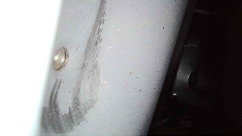 Completed annual heating service on a furnace and humidifier system that is approximately 18 years old. Inspection revealed significant mold/mildew growth and discoloration on humidifier components. Cleaned affected surfaces and documented condition with photos for future reference.