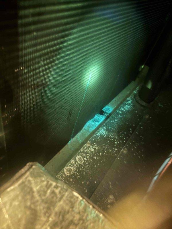 Performed annual maintenance on 7-year-old Bard geothermal system (model WT 06-2028) installed in 2013. Conducted dye testing to locate previously identified leak, with special attention to the cooling coil and drain pan where moisture accumulation was observed. System inspection revealed elevated humidity levels that will require continued monitoring.