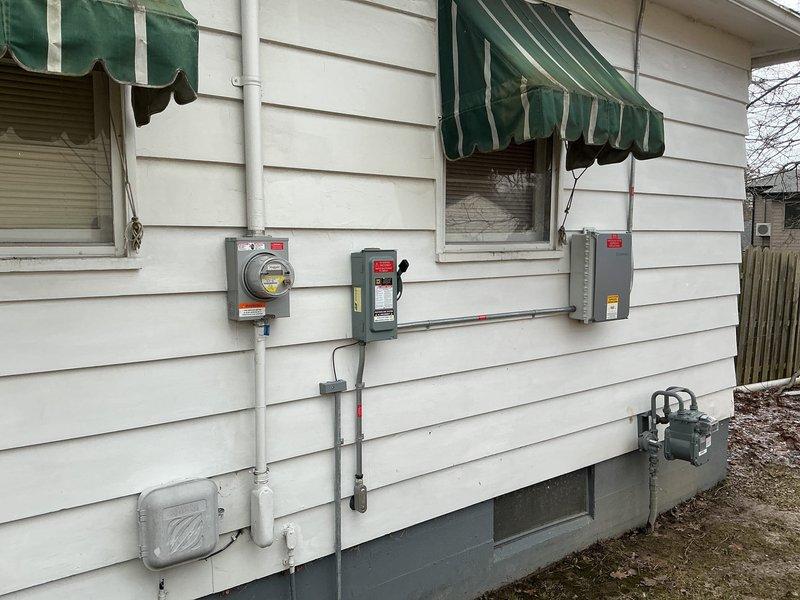 Completed estimate for residential electrical panel upgrade. Conducted visual inspection of existing exterior main service equipment (meter, disconnect switch, and panel) and interior breaker panel with solar connection. Documented current installation with photos to develop appropriate upgrade specifications.