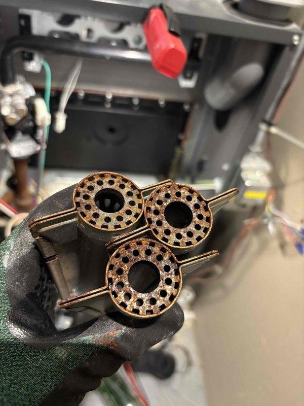 Completed quoted repair by successfully replacing the collector box on the HVAC system. Removed the corroded components showing significant oxidation and sediment buildup, and installed new PVC fittings to restore proper drainage and system functionality.
