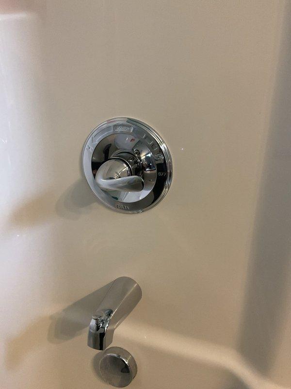 Successfully completed quoted repair service involving the replacement of both the shower trim kit and cartridge for a Delta fixture. Work included removal of the existing chrome handle control unit and tub spout with diverter, then installation of new components to restore proper functionality. The complete installation was verified with testing to ensure proper water flow and temperature control.