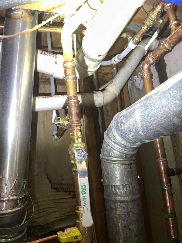 Completed shower valve replacement as quoted. Accessed plumbing through existing cutout, removed old deteriorated valve assembly, and installed new valve with appropriate brass fittings. Connected to existing copper and PVC supply lines, tested for proper function and leaks, ensuring complete water flow restoration.