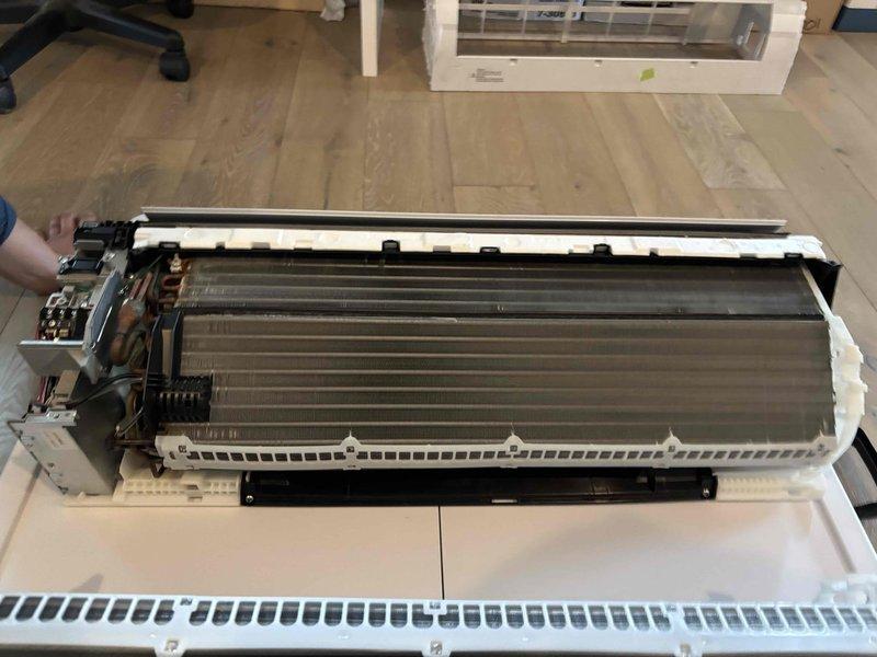 Successfully completed quoted replacement of mini-split coil. Accessed internal components of the unit, disconnected existing copper refrigerant lines, and installed new evaporator coil with proper connections to the existing system.