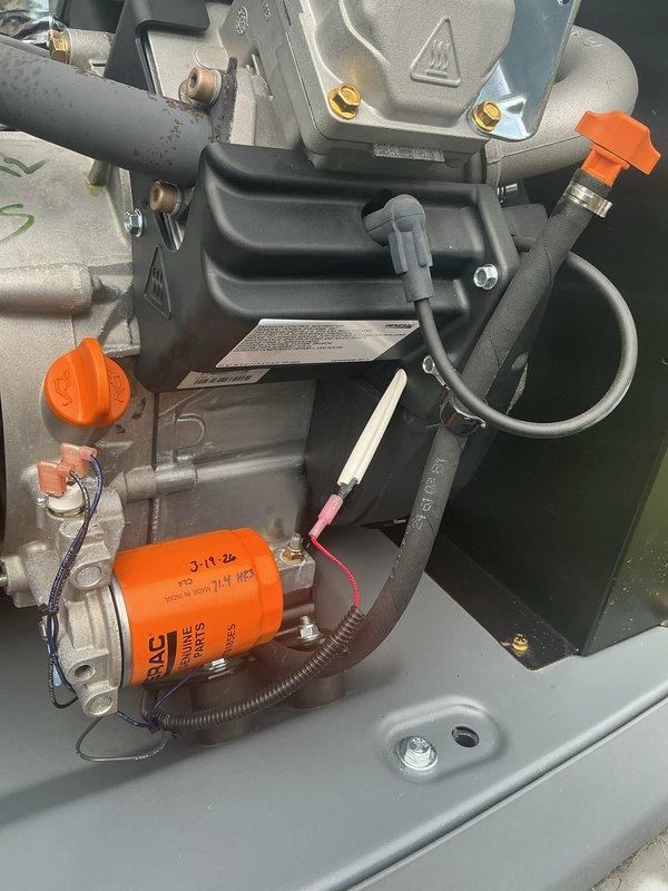 Performed annual maintenance service on Honeywell WT generator (model 02-2027) for membership plan participant. Inspected all key components including motor assembly, control panel, and filtration system. Equipment was found to be in good working condition with no issues identified; maintenance completed according to manufacturer specifications with photo documentation taken for service records.