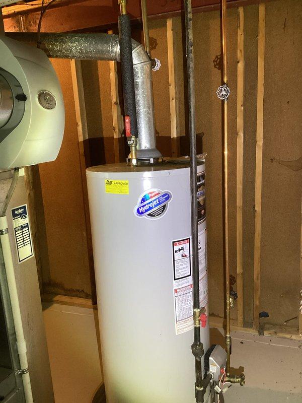 Completed annual heating maintenance on residential furnace system. Inspected water heater installation including vent pipe, supply lines, valves and connections. Provided complimentary filter as per previous agreement with client.