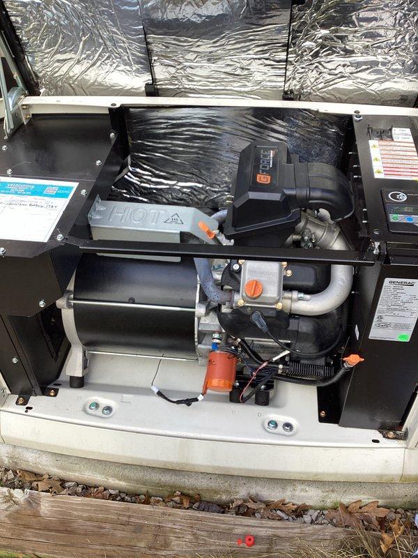 Performed scheduled 3-year generator tune-up service on Generac unit that displayed charging warning. Diagnosed battery charging issue, inspected all engine components and electrical connections. Verified proper operation after service with no warning indicators present.