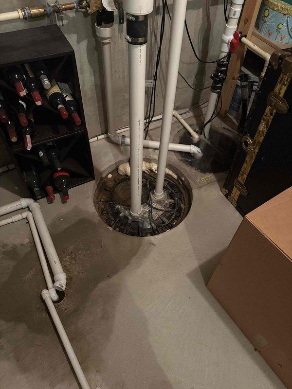 Performed annual heating maintenance on two furnace systems: 11-year-old Bryant and 2-year-old Amana units. Inspected associated humidifiers and documented condition of PVC drainage system in utility area, noting some moisture around pipe joints. Both systems functioning properly after service.