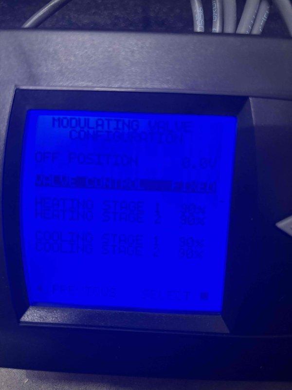 Returned to complete geothermal system service that previous technician was unable to resolve. Retrieved necessary tools from shop as instructed, then adjusted Caleffi balancing valve on insulated pipe and verified system operation using electronic diagnostic display.