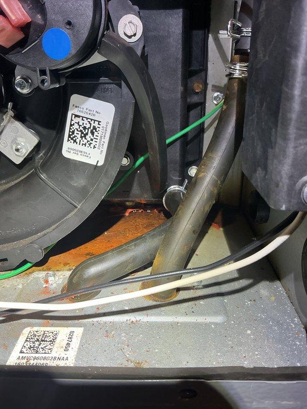 Completed annual heating maintenance on 9-year-old EnergiAir furnace (warranty through 08-2026). Performed standard tune-up procedures and inspected system components, noting some surface rust on the base plate but all critical components functioning properly. No humidifier service required as per work order.