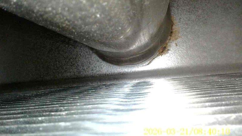 Completed Annual Heating Service on 15-year-old Amana furnace and humidifier. Inspection revealed corrosion at connection points and heat exchanger fins, which were cleaned and treated. System is functioning within normal parameters after tune-up.