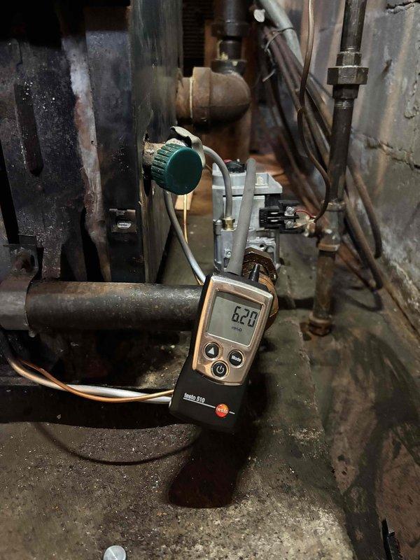 # Service Summary

Responded to no-heat call for member returning from vacation who found pilot light extinguished and unable to remain lit. Upon arrival, performed complete diagnostic evaluation of heating system. Measured flue gas temperature at 62°F, confirming lack of combustion. Inspected gas valve assembly and thermocouple circuit. Found failed thermocouple unable to generate sufficient millivoltage to hold gas valve open, preventing pilot from staying lit. Removed and replaced defective thermocouple with new component. Verified proper thermocouple positioning in pilot flame and tightened all connections. Re-lit pilot light and confirmed stable flame with adequate flame signal. Tested main burner ignition sequence and verified normal operation. Checked gas valve operation including Honeywell 24VAC controls. Confirmed proper system function through complete heating cycle. System restored to full operation with reliable pilot flame and main burner ignition.