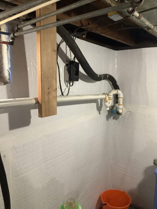 Responded to drainage and plumbing code compliance concerns regarding improperly installed vent stack in basement area. Conducted thorough inspection of existing plumbing system, including exposed DWV piping, vent stack configuration, and drain lines. Documented non-compliant installations with photographic evidence and advised customer of code violations requiring professional correction by licensed plumber.