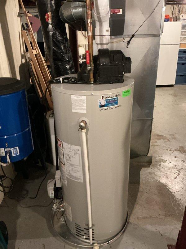 Responded to service call for multiple maintenance issues including clogged floor drain, water heater maintenance, and dryer vent cleaning. Successfully snaked and cleared the basement floor drain to restore proper drainage flow. Performed complete drain and flush service on Bradford water heater unit, removing sediment buildup and refilling system to manufacturer specifications. Cleaned dryer vent system to remove lint accumulation and ensure proper airflow and fire safety compliance.