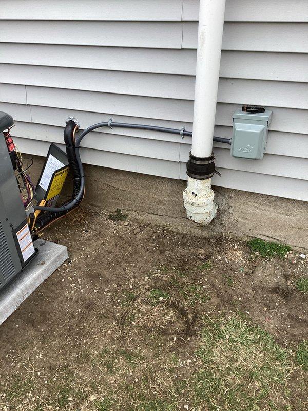Completed full furnace replacement installation at residential property. Installed new HVAC outdoor unit on existing concrete pad with proper refrigerant line connections and electrical hookup to existing service panel. Routed condensate drain line with PVC piping to exterior discharge point. Verified all electrical connections at breaker panel, confirmed proper circuit allocation, and tested system operation. All equipment functioning within manufacturer specifications upon completion.