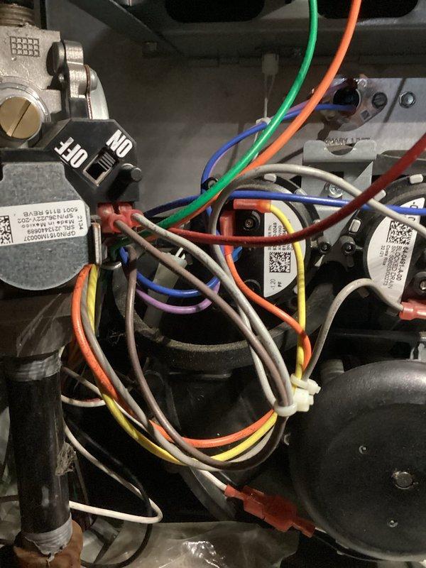 Responded to no-heat call on EnergiAir furnace displaying three-light fault code. Upon arrival, confirmed unit would not ignite despite homeowner's previous troubleshooting of air filter, exhaust venting, and power cycling. Accessed control compartment and inspected electrical connections, gas valve assembly, and pressure switch wiring. Diagnosed failed pressure switch preventing ignition sequence from completing. Replaced defective pressure switch, verified proper electrical connections to control board, and tested all safety interlocks. Cycled unit through multiple heating cycles to confirm proper ignition, flame sensing, and normal operation. System now heating normally with no fault codes present.