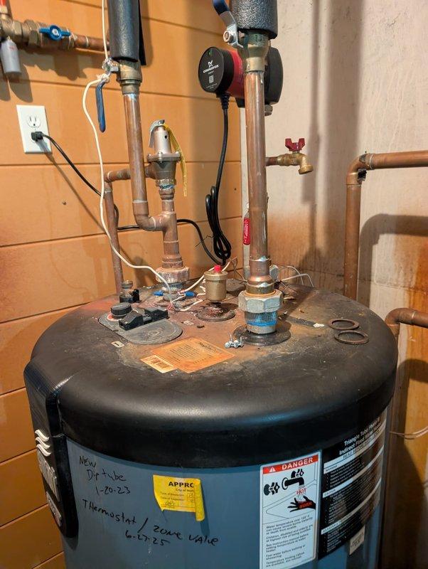 Returned to property to complete previously quoted circuit board replacement on hydronic heating system. Successfully replaced failed control board on circulator pump assembly. Verified proper operation of zone valve and circulation pump following installation. System tested and confirmed operational with all components functioning as designed.