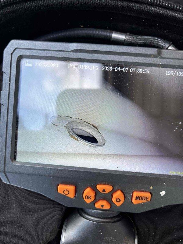 Responded to no heat call on 10-year-old furnace system. Performed diagnostic inspection using borescope camera to examine internal ductwork and heat exchanger components for cracks, blockages, or deterioration. Conducted visual inspection of confined mechanical spaces to identify root cause of heating failure and determine necessary repairs.