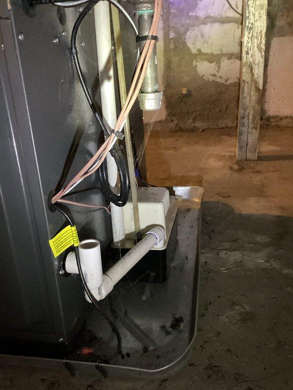 Completed annual cooling maintenance on residential AC system. Performed comprehensive tune-up inspection of outdoor condenser unit and indoor air handler components in basement. Inspected refrigerant lines, electrical connections, and condensate drainage system. All equipment operating within normal parameters following preventative maintenance service.