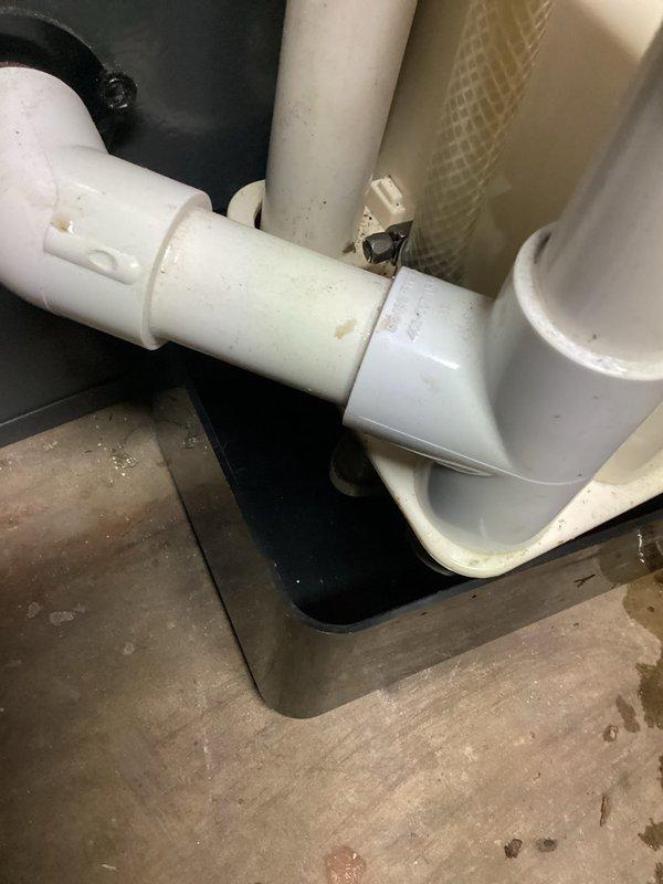 Completed annual cooling maintenance on EnergiAir system with warranty coverage through March 2030. Inspected condensate pump assembly and drainage system, noting proper operation with water collection in drain pan as designed. Verified PVC piping connections, P-trap configuration, and pump discharge lines are secure and functioning correctly. System operating within normal parameters with no immediate repairs required at this time.