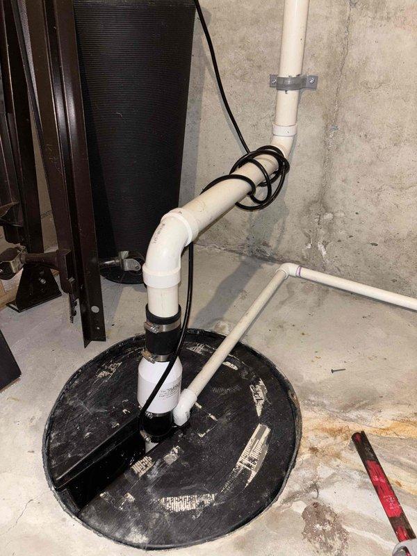 Responded to emergency call for sump pump running continuously. Upon arrival, inspected sump pump system including pit, discharge piping, float switch mechanism, and electrical connections. Verified pump operation and cycling behavior. System found to be functioning properly with high water table causing frequent cycling due to continuous groundwater infiltration. Educated customer on normal operation during periods of heavy groundwater flow and confirmed pump capacity adequate for current conditions. No mechanical failures identified; pump operating as designed under high-demand conditions.
