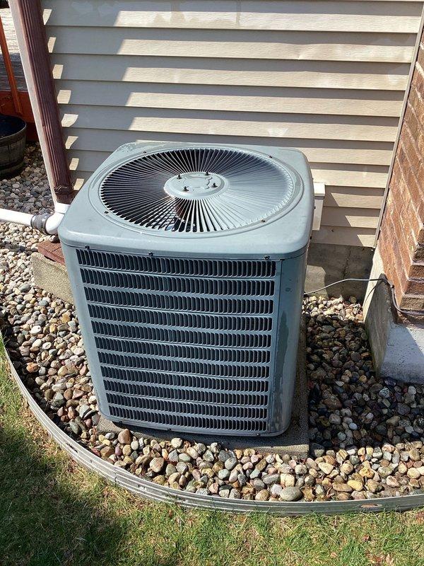 Completed comprehensive AC Super Tune-up on 15-year-old system. Performed thorough condenser coil cleaning per maintenance protocol, inspected and replaced air filter, verified proper airflow through pleated media filter, and conducted full system performance evaluation. Unit operating within manufacturer specifications with condenser fins cleaned and outdoor unit maintained in good condition.