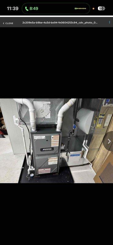 Responded to no heat call where furnace failed to start. Upon inspection, found condensate drain pan full of water, indicating a blocked condensate drain line or failed condensate pump preventing furnace operation due to safety float switch activation. Cleared condensate drain system, verified proper drainage, and restored furnace to normal operation with heat confirmed at registers.