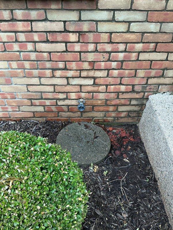 Relocated exterior hose spigot to a higher position on brick wall per client request. Removed existing fixture from low mounting point near foundation and reinstalled at elevated height for improved accessibility and functionality, ensuring proper connection to supply line and testing for leaks upon completion.