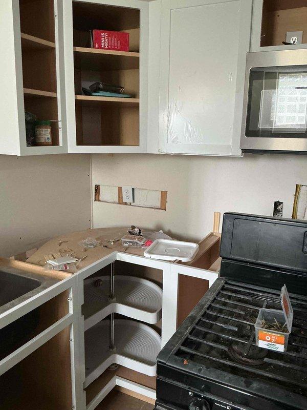 Responded to inspector correction requiring electrical receptacles on both sides of cooking range. Installed code-compliant GFCI outlets per NEC requirements for countertop appliance circuits in kitchen area currently under renovation. Verified proper spacing and placement of receptacles to meet residential building code standards for final inspection approval.